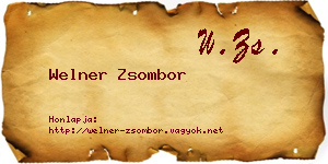 Welner Zsombor névjegykártya